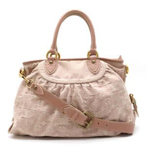 Louis Vuitton Monogram Denim Neocabby MM Tote Shoulder Bag Pink